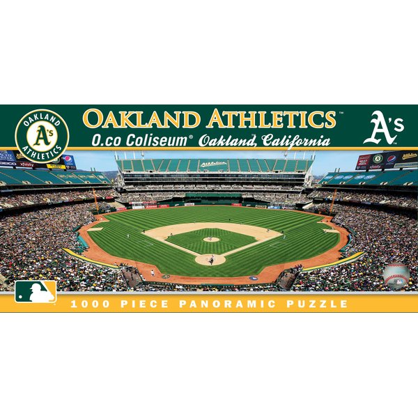 MasterPieces MLB Oakland Athletics Stadium Panoramic Jigsaw Puzzle, O.co Coliseum, 1000 Pieces