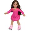 Sophia's 18" Doll Faux Pink Leather Ice Skates
