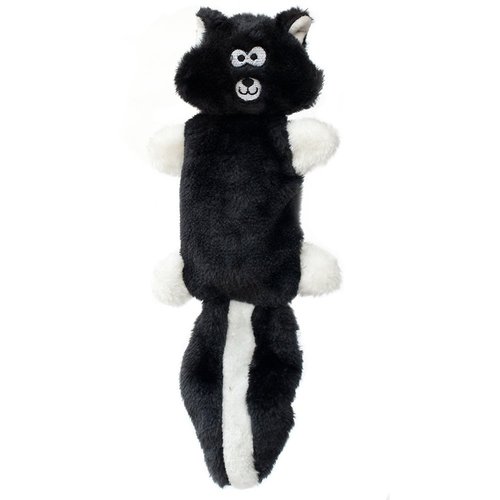 ZippyPaws - Zingy No Stuffing Durable Squeaky Plush Dog Toy - Skunk