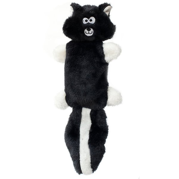 ZippyPaws - Zingy No Stuffing Durable Squeaky Plush Dog Toy - Skunk