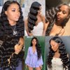 Siyun Show 30 Inch Loose Deep Wave Lace Front Wigs Human Hair 13x4 Full Long 180% Density Transparent Frontal Wigs