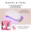DANNI & TONI Semi Cured Gel Nail Strips (Hot Pink) Gel Nail Wraps Neon Pink Solid Color 28 Stickers