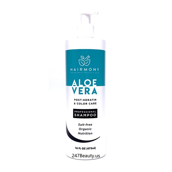 Hairmony Aloe Vera Professional Post-Keratin Color Care Hair Shampoo - Champu Aloe Vera post-keratina para el cabello (32 oz)