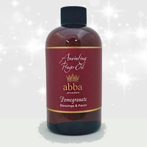 Generic ABBA Oil Pomegranate 8oz bottle ANOINTING Oil in Gift Box - ABBA Jerusalem, Clear