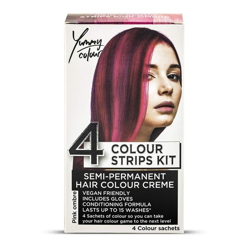 Stargazer Yummy Color 4 Strips Hair Dye Kit (Pink Ombre)