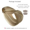 Clip in Hair Extensions,Ash Blonde Balayage Blonde Hair Extensions Real Human Hair Clip ins,18 Inch 7 Pieces 70G Double Weft Hair Extensions Human Hair Clip ins Extensions