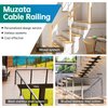Muzata 20Pack 1/8" Swage Lag Screws Left & Right Cable Railing Hardware Kit Handed Thread for Wood Post T316 Stainless Steel Stair Deck WoodBudget System 10 Pairs CK17
