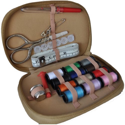 Sewing Kit - Beige & Cream Flower