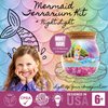 Mermaid Light Up Terrarium Kit for Kids I DIY Mermaid Toys Craft Kits for Kids I Night Light for Kids Crystal Growing Kit I Terrarium Jar for Kids I Birthday Gifts for Girls Age 4-12