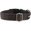 Cotton Web Adjustable Dog Collar with Locking Device 4 Sizes Black (Medium: Neck: 14"-19"; Width: 3/4")