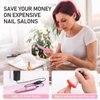 Portable Electric Nail Drill File Machine with Acrylic Nail Kit Set Professional 20000rpm Manicure Pedicure with Sanding Bands Brush for Nail Art Gel Nail Polish Tips Clippers
