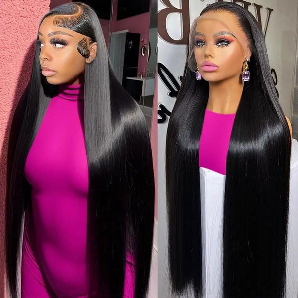 ACQUET 30 Inch Straight Lace Front Wigs Human Hair 13x4 Transparent HD Lace Front Wigs Human Hair Pre Plucked With Baby Hair 180% Density Glueless Wigs Human Hair Brazilian Human Hair Wigs For Women