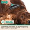 Ruff 'N Ruffus Dog Brush for Shedding - Double Sided Undercoat Rake for Dogs & Cats - Dematting Comb for Dogs - Deshedding Dog Brush with Nail Clipper - Cat Grooming Brush Reduce Shedding by 95%