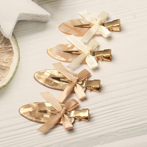 Bow Hair Clips No Crease Hair Clip for Hairstyle Bangs Finger Waves Makeup Application Hairdressing Hairpins Pin Curl Clips Styling Clips for Hair Salon Pack of 12