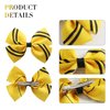 4PCS Wizard Stripe Hair Clips Magical House Hair Bow Halloween Costume Accessory Christmas Party Gift for Harry