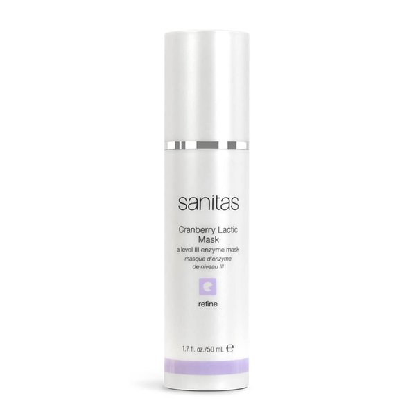 Sanitas Skincare Cranberry Lactic Mask, Age Defying, Exfoliating Treatment Mask, Lactic Acid, Antioxidants, 1.7 Ounce