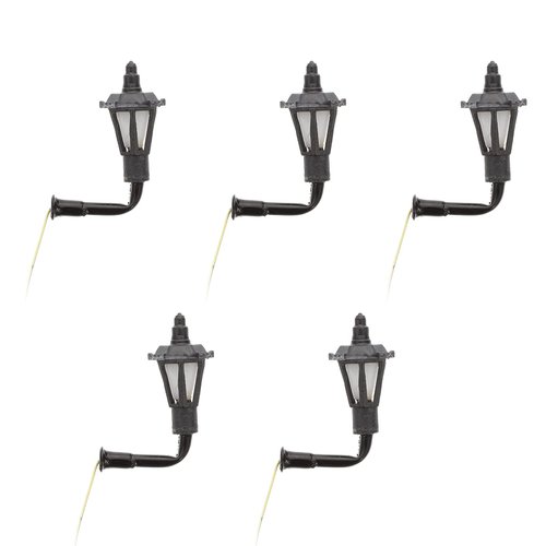 EXCEART 5pcs Dollhouse Miniature Wall Lamp Vintage Miniature LED Wall Light Lamp Doll House Model (Size A)