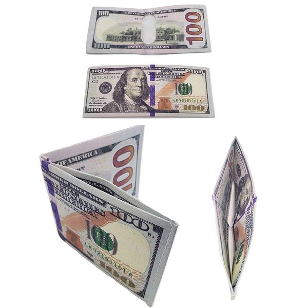 12 Money Wallets, 100 Dollar Bill Wallets (12 Pack) 7.5" Kids Party Favor