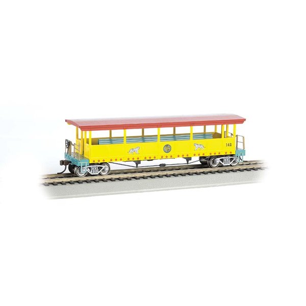Bachmann Ringling Bros. and Barnum & Bailey Open-Sided Excursion Car with #142 Seats (HO Scale)
