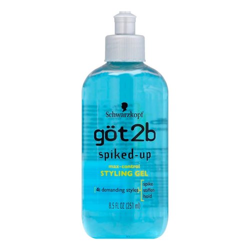 Got2B Spiked-Up Maxed Control Styling Gel, 8.5 Ounce/251.345 ml, Mint, Rosemary Scent, Firm Grip for Stubborn, Inexpensive Hair Types
