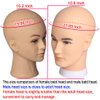 Newshair Bald Mannequin Head with Eyelash Female Wig Head Professional Cosmetology for Wig Making and Display Hat Helmet Glasses or Masks Display Head Model with Free T-Pins