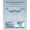 SGMSILK Mulberry Silk Sleep Mask, 3D Contoured Cup Eye Mask for Sleeping, Super Soft Breathable Silk Eye Covers for Sleeping, Blackout Eye Mask for Sleeping, Travel Silk Eye Mask Light Blue