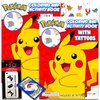 Pokemon Tattoos Party Favors Bundle - 50+ Pokemon Temporary Tattoos for Kids, Boys, Girls Plus Pokemon Cards, More | Pokemon Party Supplies Set