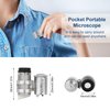 45X Mini Pocket Microscope Portable Magnifying Glass with 2 LED Lights for Jewelry Antiques