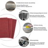 Red Scuff Pads - 6Pcs Scouring Pad 7447 - Very Fine Grade Hand Pads General Purpose Sanding Hand Pads 200 x 125mm/8" x 5"