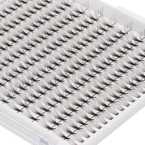 Dedila 220Pcs -Long Stem 14D Wide Fans Premade Volume Eye Lashes Extensions Thin Base Natural Long Individual False Eyelashes Soft and Lightweight Cluster Lashes 10-18mm to Choose (18mm)