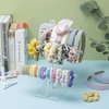 SMUK 2Packs Acrylic Headband Holder Organizer Storage, 3-Tier Clear Scrunchie Holder Stand Hair Accessories Organizer Hair Tie Display Headband Stand for Women and Girls