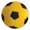 Champion Sports Coated High Density Foam Soccer Ball, Yellow, Black, 4