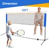 F2C Height Adjustable Portable Tennis Net, Badminton Net for Kids' Volleyball,Soccer Tennis,Pickleball, W/Steel Frame & Carrying Bag Indoor Outdoor Court Bench Backyard Driveway Gym,10FTX 5FT