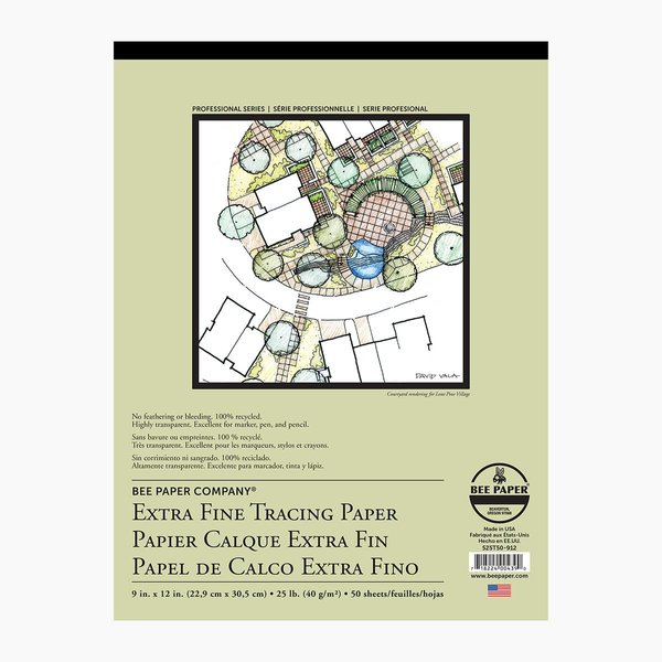 Bee Paper Extra Fine Tracing Pad, 14-Inch by 17-Inch