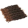 Faux Locs Crochet Hair 12 inch - 6packs/Lot Bo Faux Locs Crochet Hair Curly Dreadlocks Synthetic Faux Locs Braiding Hair Extensions (20 Roots/Pack) #T1B/30