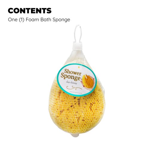 Jacent Deep Cleaning Sea Foam Bath and Body Sponge, 1-Pack