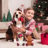 Rypet 3 Pack Dog Christmas Toys Pet Stuffed Plush Toys Interactive Durable Dogs Chew Toys for Medium Small Dogs