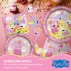 Treasures Gifted Princess Peppa Pig Banner Set of 3 - (1) Peppa Pig Birthday Banner & (2) Peppa Birthday Banner Triangle Pennants - Officially Licensed Peppa Pig Birthday Party Supplies