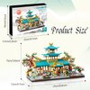 OundarM Mini Chinese Classical Garden Building Blocks Set, Sakura Botanical Collection Building Set for Adults, 14+ Teens, Home Decor Accessories (2350 Pcs)