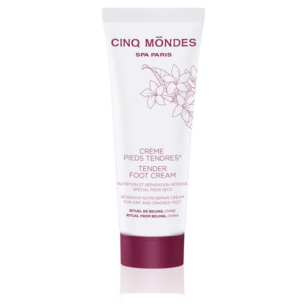 CINQ MONDES Tender Foot Cream 2.5 Fl. Oz - Cooling, Hydrating Foot Cream For Silky-Soft, Soothed Feet - With Shea Butter, Arnica Essential Oil And Aloe Vera