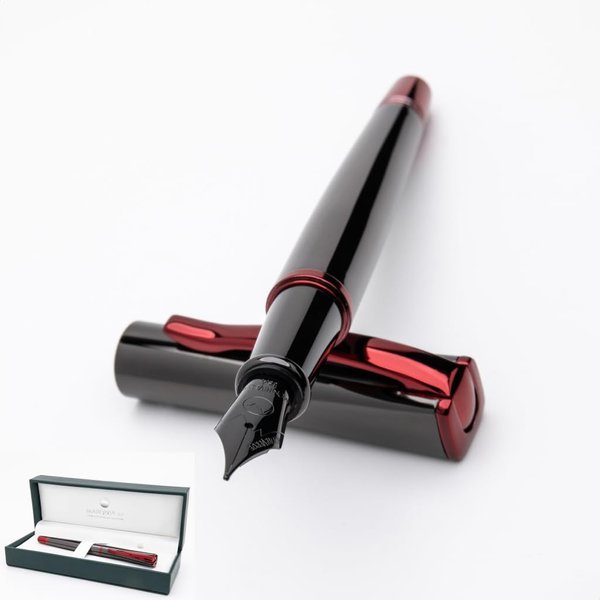 Monteverde Impressa FP Gun Metal w/Red Trim - B