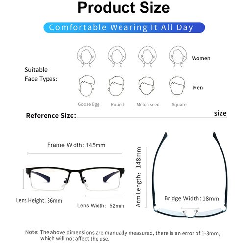 Pumier Blue-Light-Glasses-Men-Woman-Computer-Gaming Blue Light Blocking Glasses for Anti Glare Eyestrain