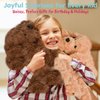 PixieCrush Dog Stuffed Animals for Girls Ages 3-8 - Mommy Labradoodle with 4 Puppies- Magical Dog Pillow Plushie - Enchanting Puppy Surprise Toys for Imaginative Play