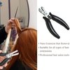 Jozlynn Fusion Bond Crusher Tool For Micro Nano Ring Hair Extensions opener and Removal Tool Professional Hair Extension Tool Black (Black)