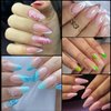 AddFavor 240pcs Almond Nail Tips Soft Gel x Nail Tips Medium Almond Fake Nails Full Cover Clear Acrylic Gel Nail Tips for Extension Nail Manicure Salon Home DIY