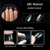 500Pcs Almond Nails Full Cover Clear Acrylic Nail Tips with 10Pcs Nail Glue for DIY Nail Art