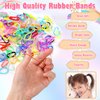 24 Colors Rubber Bands for Hair with Hair Styling Tools, 1500 Pcs Elastic Hair Bands Hair Rubber Bands with Topsy Tail Hair Tool and Hair Tie Cutter, Hair Rubber Bands for Girls Baby Toddler Women