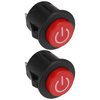SING F LTD 2Pcs Power Start Button Switch 3Pin One Button Start Switch 12V for Children's Electric Car RC Remote Ccontrol Electric Car(26mm)