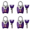 Master Lock 4689Q TSA Approved Luggage Lock, 4 Pack, Colors May Vary