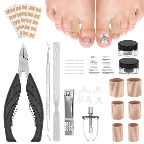 Kucucyle 11PCS Ingrown Toenail Removal Kit, Ingrown Toe Nail Correction for Inward Growing Nails, Ingrown Toenail Tools for Toenail Correction, Toenail Clippers for Adults and Seniors.